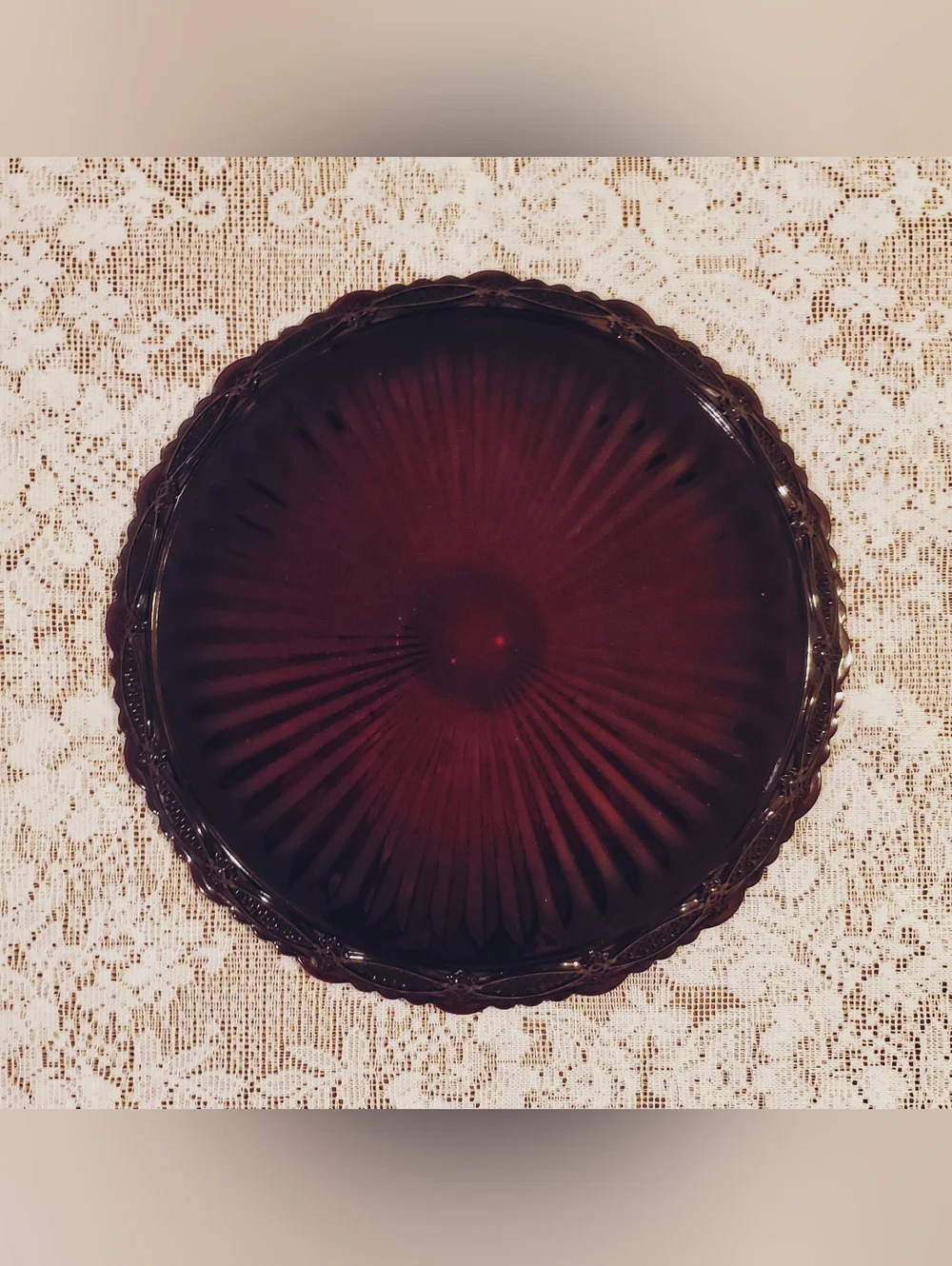 avon cake platter